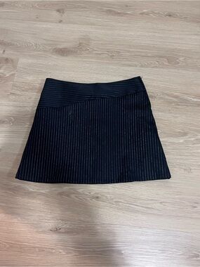 Guess Black Pinstripe Mini Skirt
